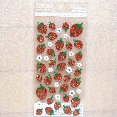 キラカワ グリッターシール ラメ いちご ラインストーン付き 雑貨のぱんぷきん 通販 Yahoo ショッピング