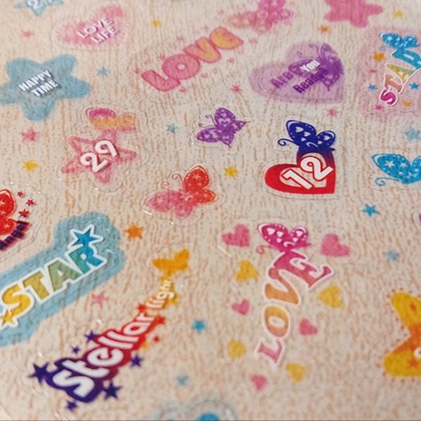 蝶々 バタフライ シール ステッカー 73228/透明シール クリアシール