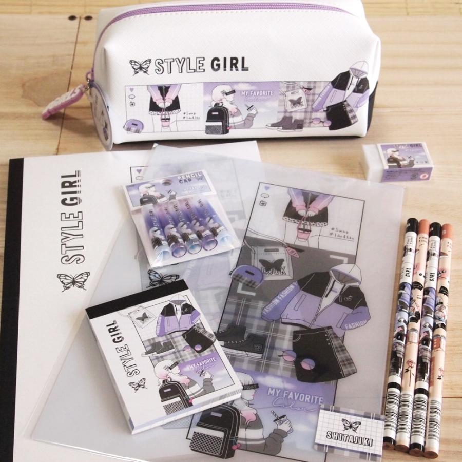 可愛い文具セット スタイルガール Light Gray Style ペンケース ノート下敷き 鉛筆など 10点 s 筆箱 s 雑貨のぱんぷきん 通販 Yahoo ショッピング