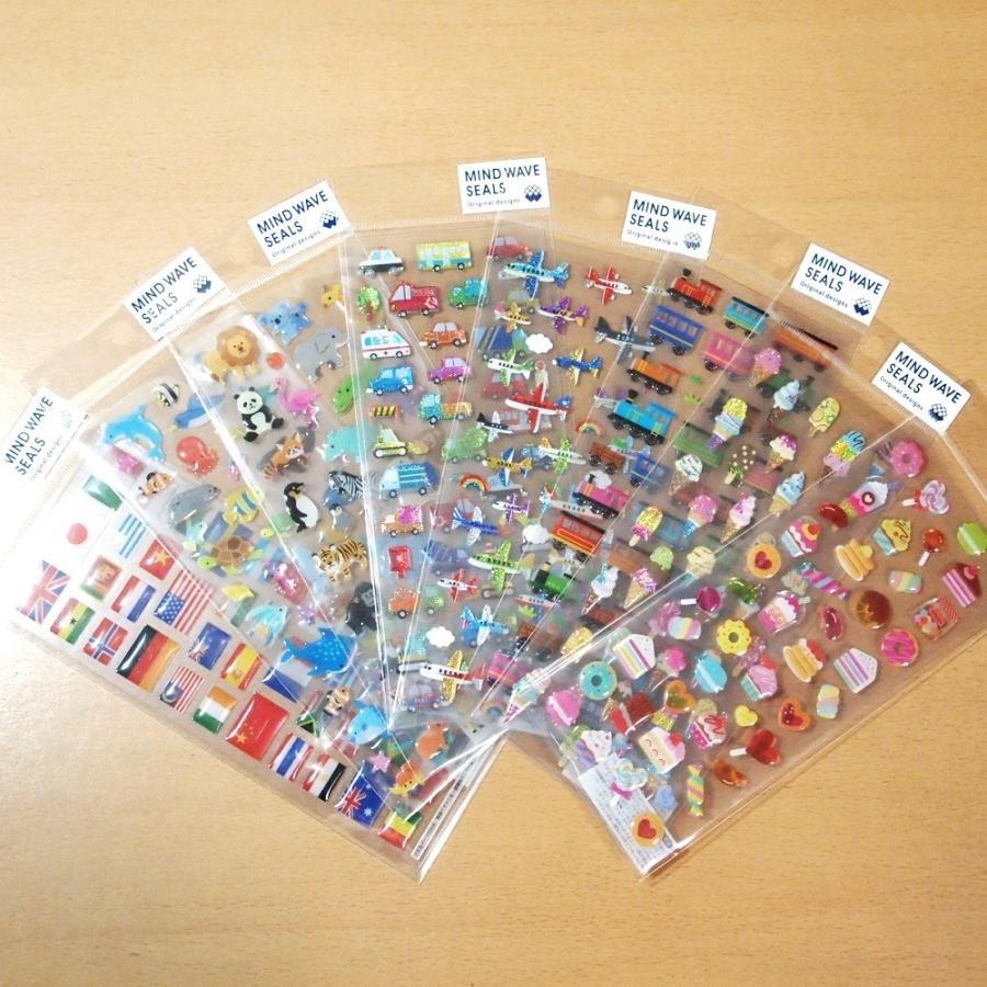 ぷっくりドロップシール8点セット 79127-34/スイーツ アイス 汽車