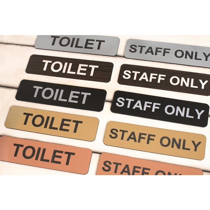 アクリル製 トイレプレート ドアプレート STAFF ONLY スタッフオンリー TOILET トイレ 各種｜zakka-puropella