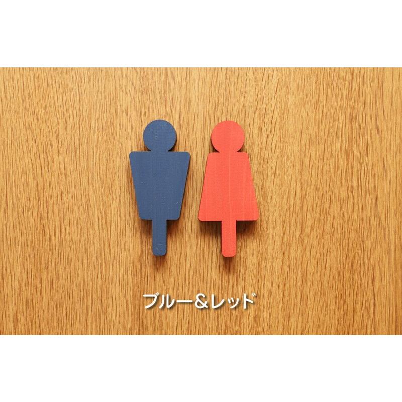 木製トイレプレート『男女セット』 Aタイプ 3種 国産ヒノキ使用 トイレ