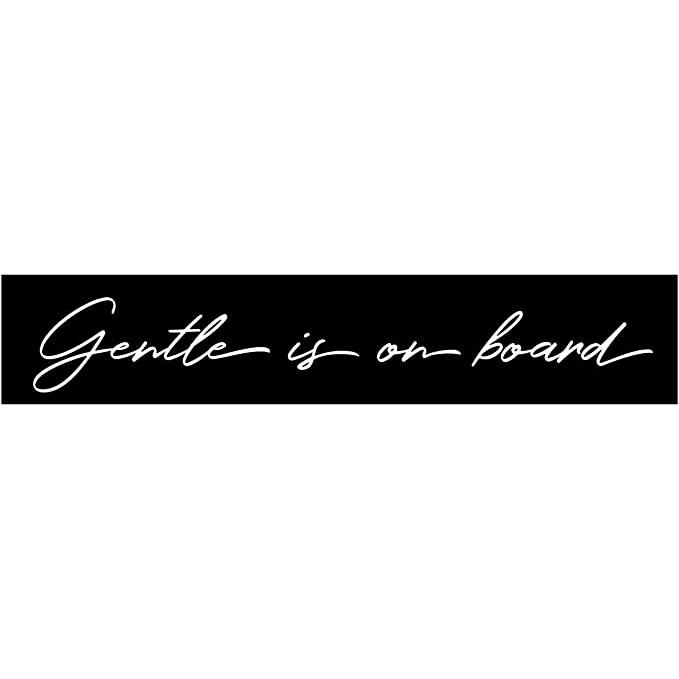 幅12.6cmx高さ2.4cm 名言 名セリフ 格言 筆記体ステッカー『Gentle on