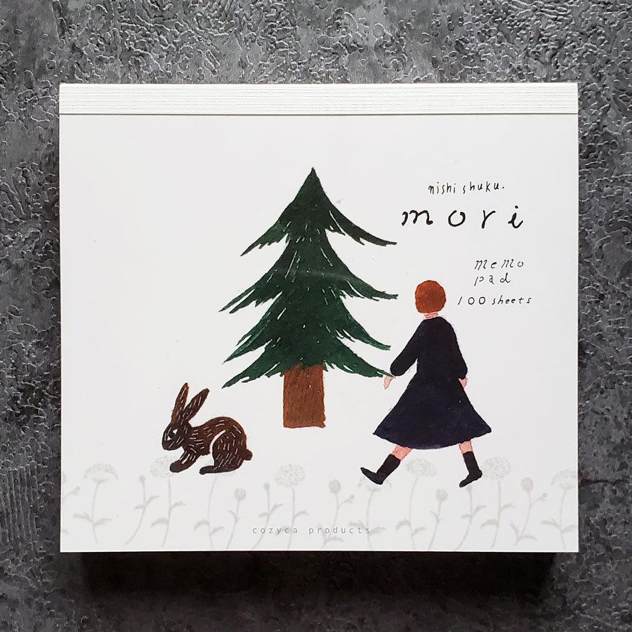 西淑 メモ帳 予約 Mori 美濃透かし和紙入ブロックメモ