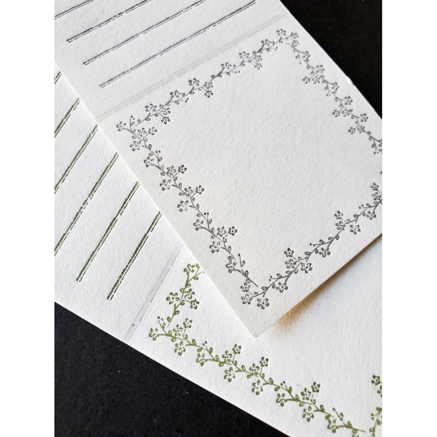 大枝活版室ラベルブック モスグリーン＆シルバー : 文具雑貨ショップ