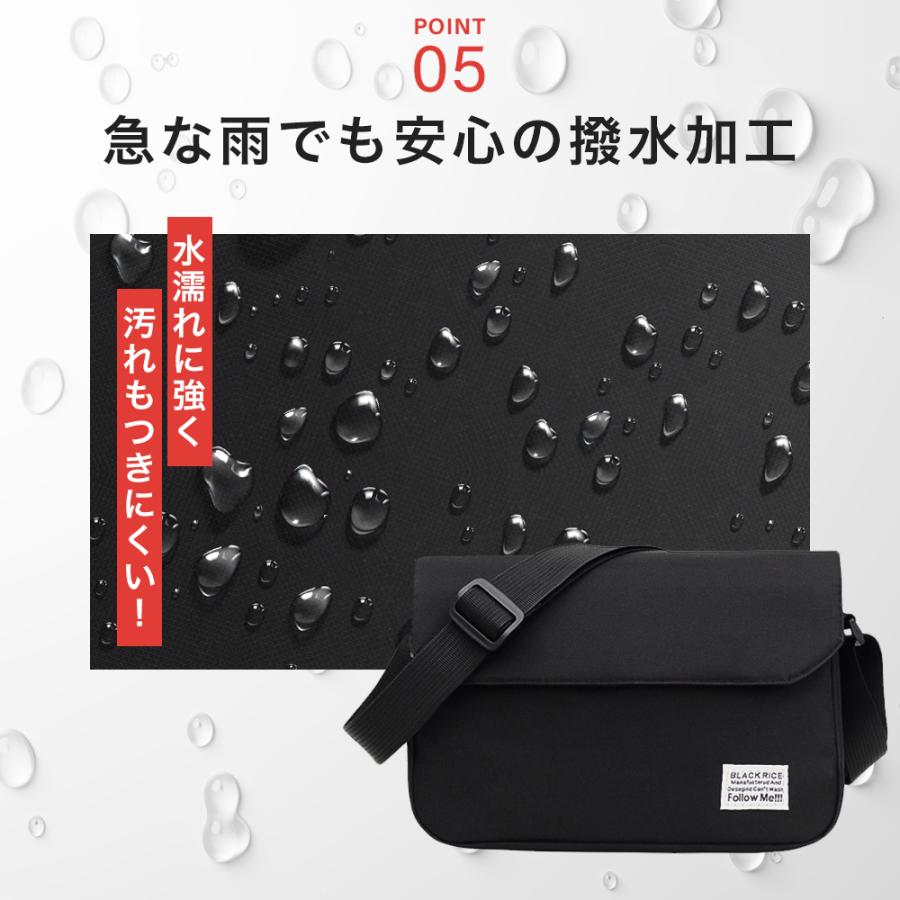 ショルダーバッグ メンズ 軽量 軽い レディース シンプル ファスナー ポケット 斜め掛け ブラック 収納 おしゃれ 通勤 旅行 肩掛け 通学 スマホ｜zakka-tengoku-2｜18