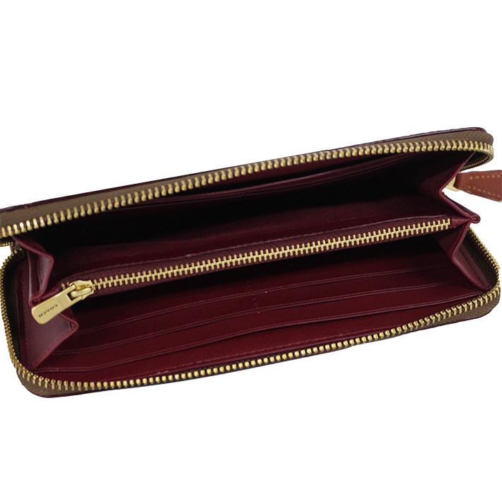 美品✨COACH　アコーディオン ジップ ウォレット　ダークブラウン COACH（コーチ） 並行輸入品 ACCORDION ZIP WALLET アコーディオン