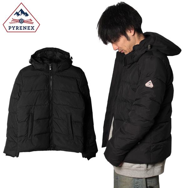 PYRENEX ピレネックス SPOUTNIC JACKET MAT スプートニックジャケット マット ダウン アウター ジャケット 撥水素材 保温性能 メンズ ブラック HMO009｜zakka-tokia