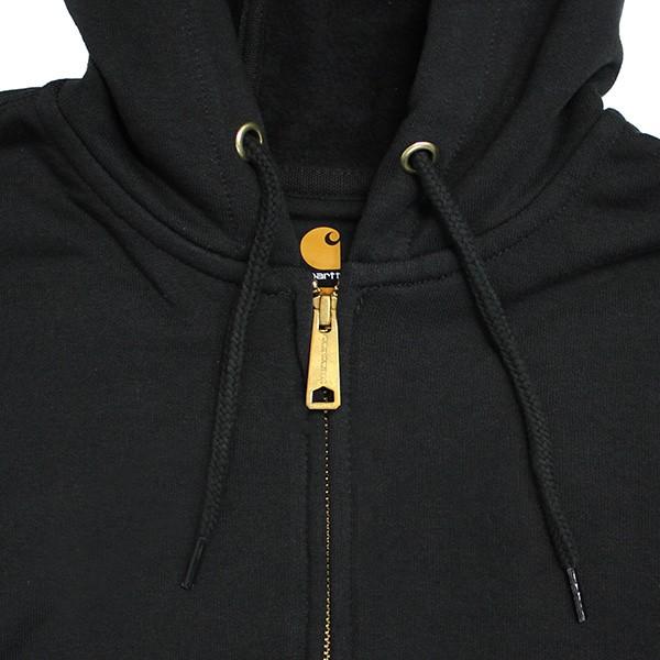 Carhartt 黒 フード付きパーカー Carhartt（カーハート） パーカー K121 プルオーバー メンズ 裏起毛