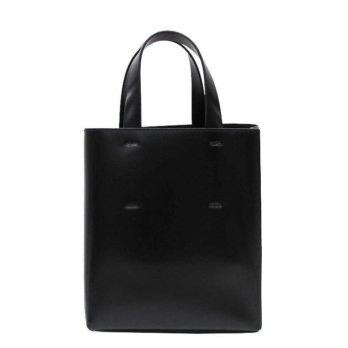 MARNI マルニ MUSEO MINI TOTE BAG ミュゼオ ミニ トート バッグ SHMP0039Y0 LV639 ショルダーバッグ  ブラック グレー レザー 本革 レディース 送料無料