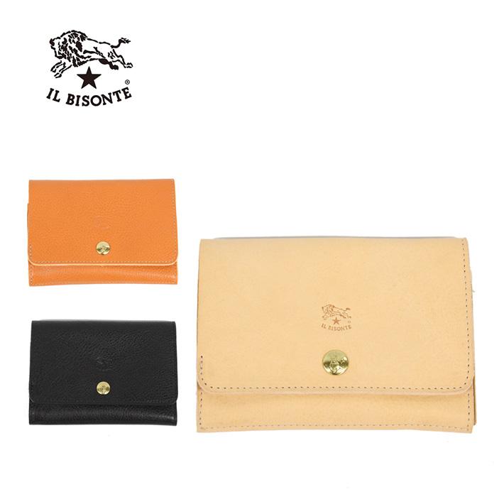 IL BISONTE イルビゾンテ SMW028-PV0005 二つ折り財布 ブラック
