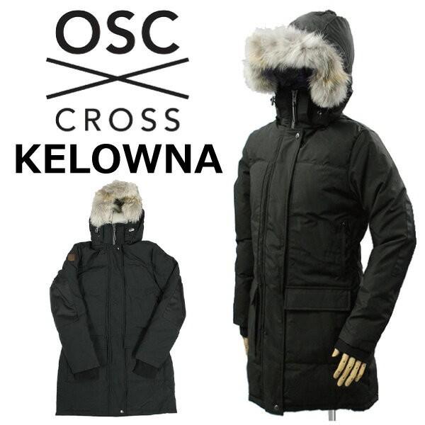 OSC CROSS オーエスシー クロス KELOWNA ケロウナ ダウン ロングコート アウター フード コヨーテファー レディース ウィメンズ W19CX ブラックアウト