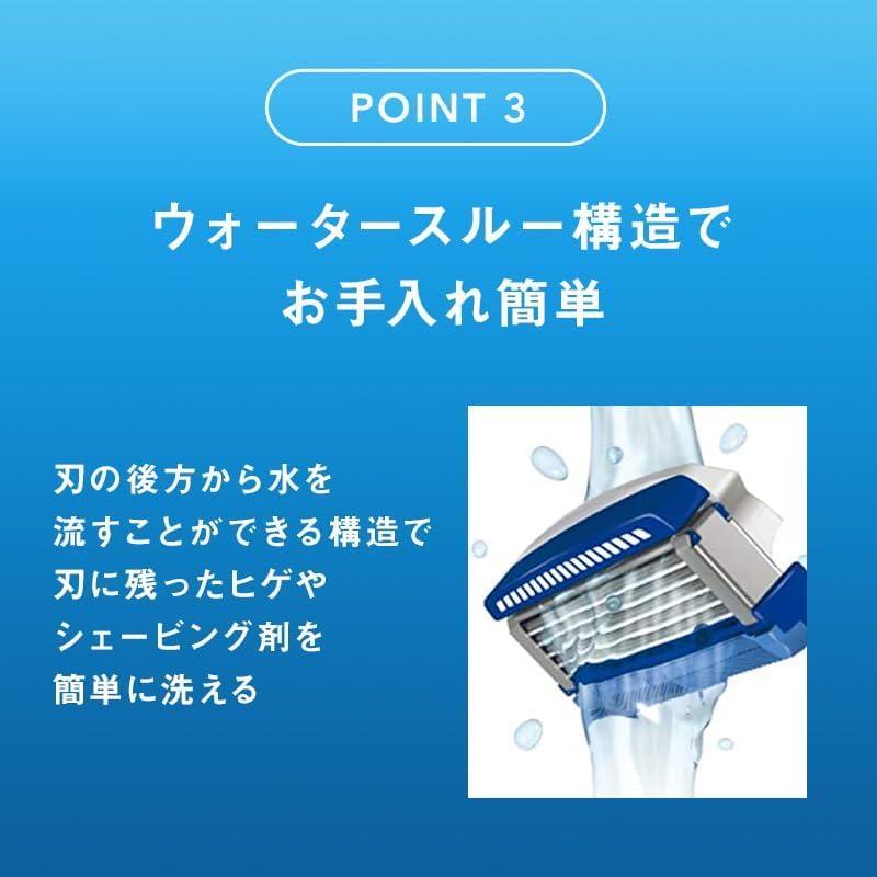 ハイドロ5ベーシック コンボパック(ホルダー(刃付き)+替刃4コ) 髭剃り カミソリ｜zakka-union｜05