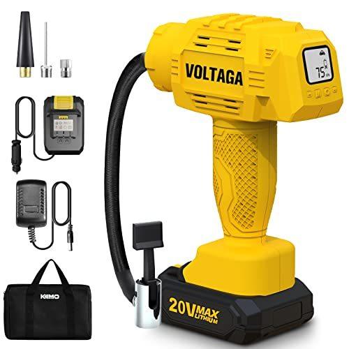 Voltaga 電動空気入れ 家電 電動エアーポンプ 電動エアコンプレッサー 自動車タイヤエアーポンプ コードレス 自動車タイヤエアーポンプ シ コードレス 小型電動ポンプ v 145psi S 2426 ザッカ123 人気沸騰抜群