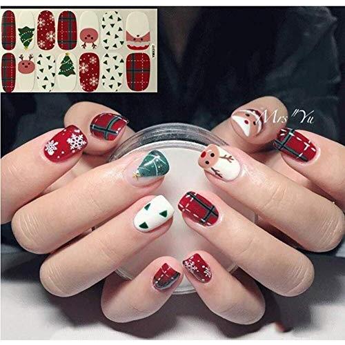 激安先着 Likenny ネイルシール クリスマス ネイルステッカー ネイルアクセサリー 貼るだけ ネイルラップ 女性 簡単 レディースプレゼント ギフト可愛い Neotextreview Com