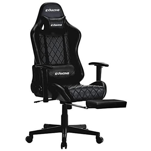 ゲーミングチェア オットマン付き EX-002-BLACK