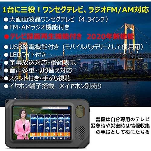 超特価sale開催 21年進級版 録画機能付き ワンセグテレビ ポータブルテレビ 携帯テレビ 4 3インチ Fm Amラジオ機能搭載 エコラジ テレビ 防災テレビ 防 Discoversvg Com