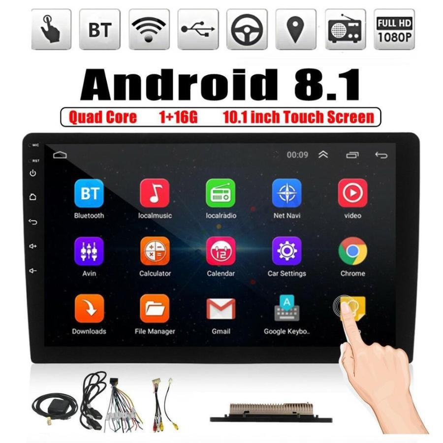 カーマルチメディアプレーヤー 10.1インチ Android 8.1 16G カーステレオ 2DIN Bluetooth WIFI GPS MP3 MP4｜zakkafactory｜02