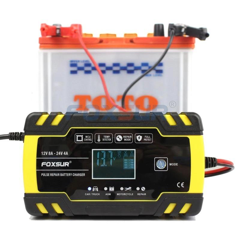 Foxsur 12v 24v 8a自動スマートバッテリー充電器 3段スマートバッテリー充電器 車のバッテリー充電器のためのウェットagmバッテリ Yt 雑貨ファクトリー 通販 Yahoo ショッピング