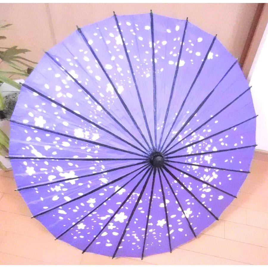 踊り傘 赤桜花渦巻 蛇の目傘 和傘 番傘 紙張り 赤紫2本セット 送料