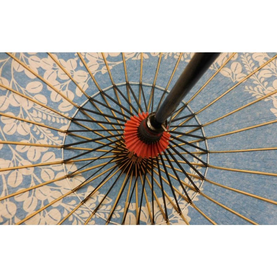 和傘 踊り傘 舞傘 紙傘 尺二 ブルー藤渦巻 : 雑貨ハウスプラス - 通販