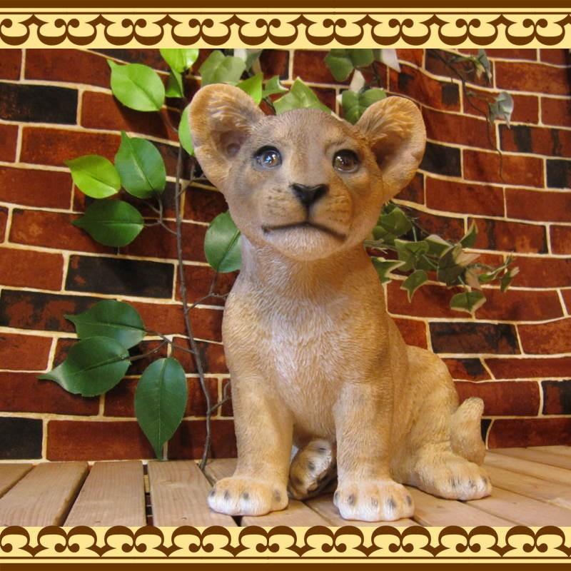 置物 動物 可愛い ライオンの置物 リアル ベビーライオン フィギュア オブジェ 庭 ガーデニング アニマル 雑貨 ベランダアート 雑貨の森 Ki Ra Ra Yahoo 店 通販 Yahoo ショッピング