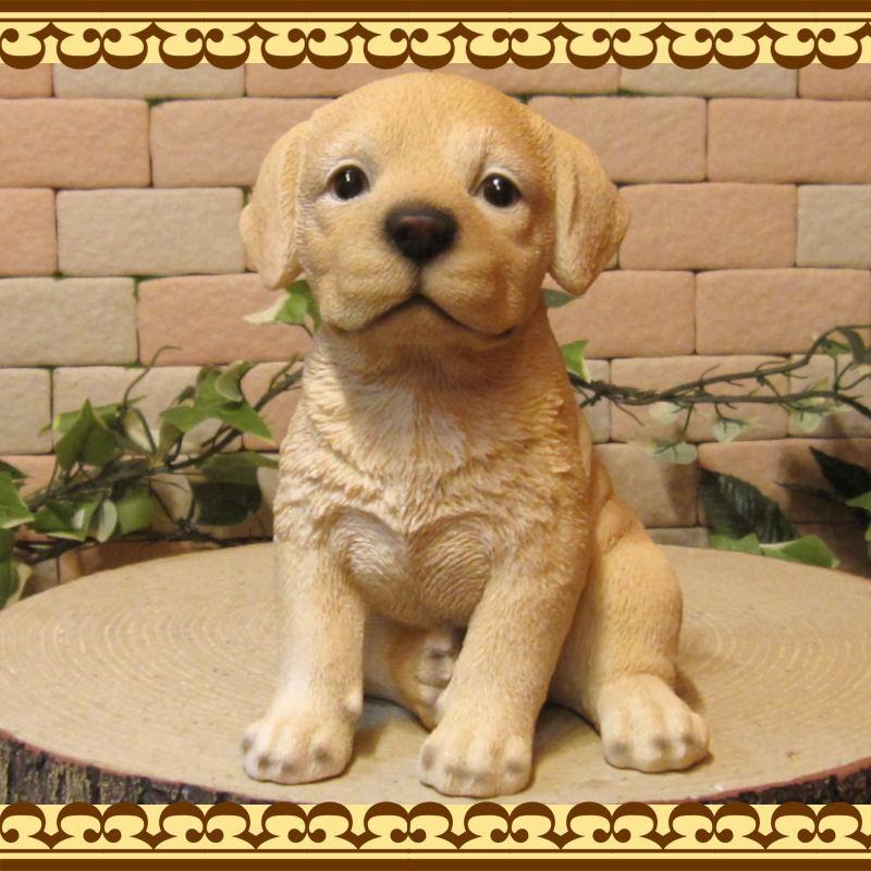 良好品 置物 動物 可愛い 犬の置物 ラブラドールレトリバー ラブラ お座りタイプ リアル 子いぬのフィギュア ドッグ オブジェ ガーデニング ベランダ Supplystudies Com