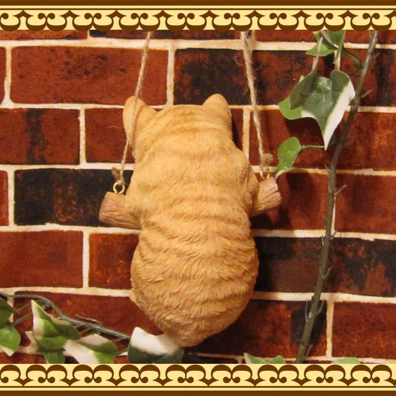 置物 動物 可愛い 猫の置物 リアル ブランコキャット Aタイプ