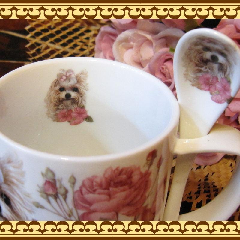 贈り物に最適 可愛いヨークシャーテリアとねこちゃんのイラストのスプーン付きマグカップ ヨーキー ギフトボックス付きです 雑貨の森 Ki Ra Ra Yahoo 店 通販 Yahoo ショッピング