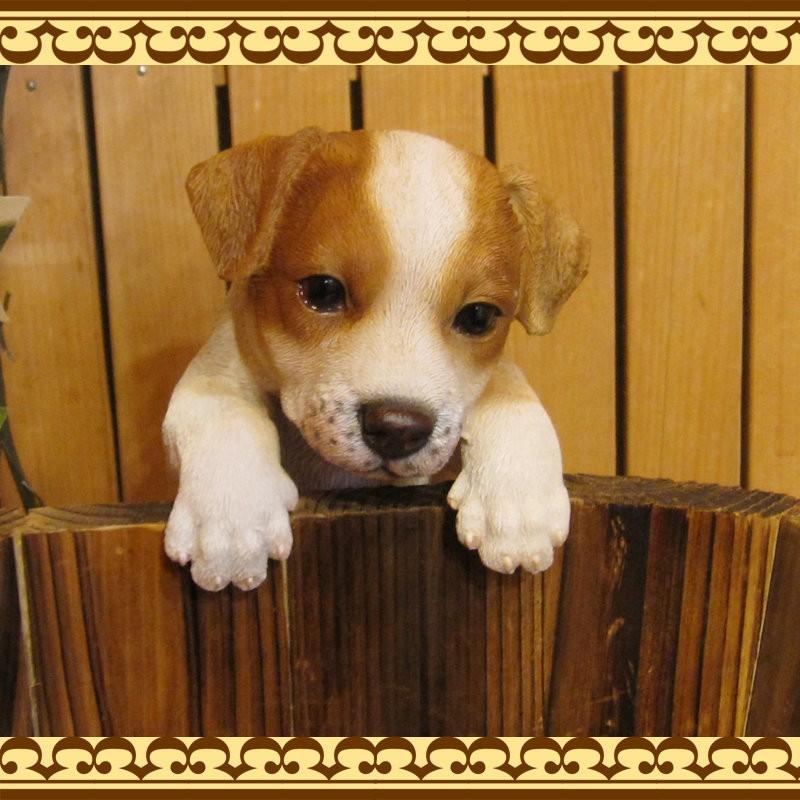 置物 動物 可愛い 犬の置物 ジャックラッセルテリア リアル ぶらさがり