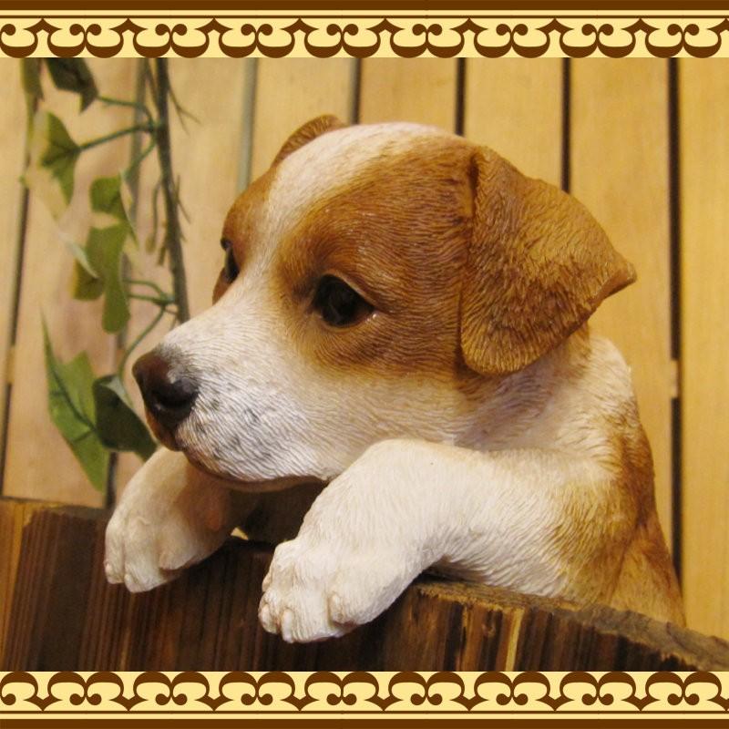 置物 動物 可愛い 犬の置物 ジャックラッセルテリア リアル ぶらさがり