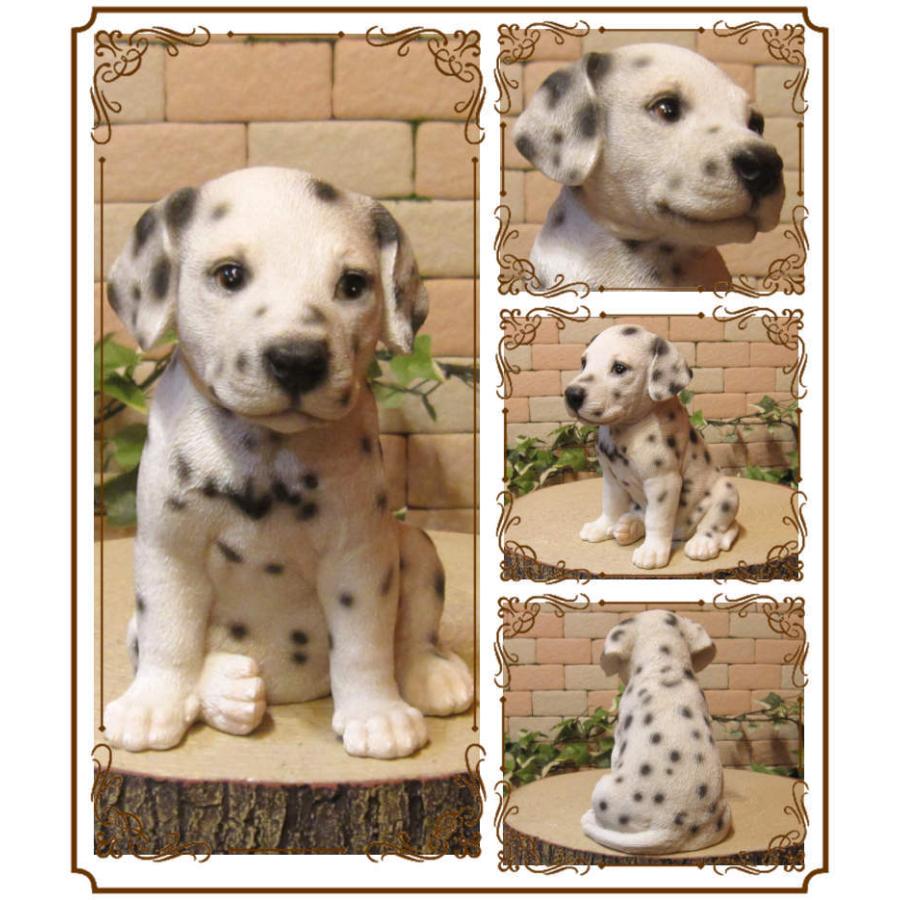 しぃーちゃんヴィンテージ犬の置物 ダルメシアンオブジェ 木製風 楽天