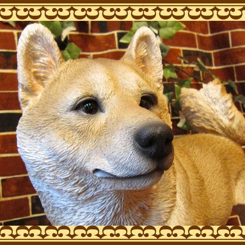 置物 動物 可愛い 犬の置物 柴犬 リアル スタンド 成犬ビッグサイズ