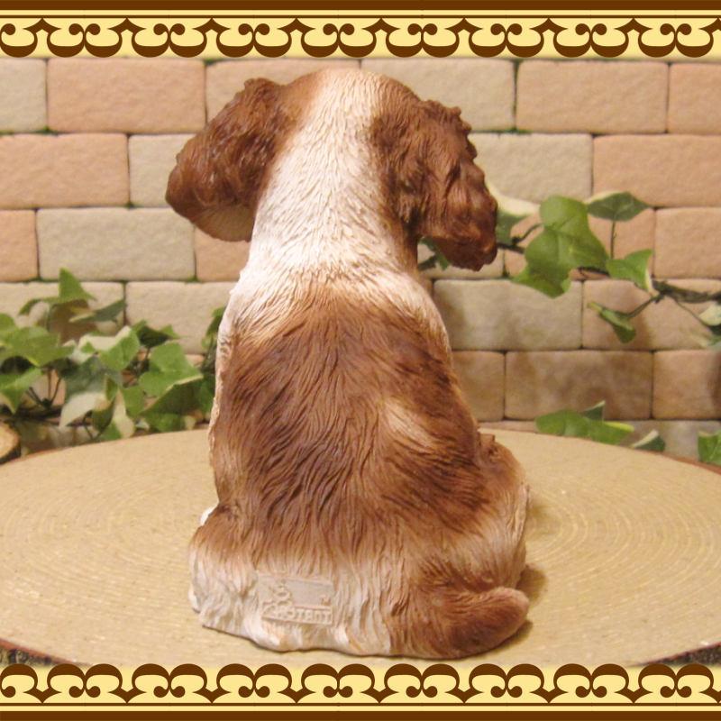 置物 動物 可愛い 犬の置物 キャバリア リアル お座りタイプ 子いぬの