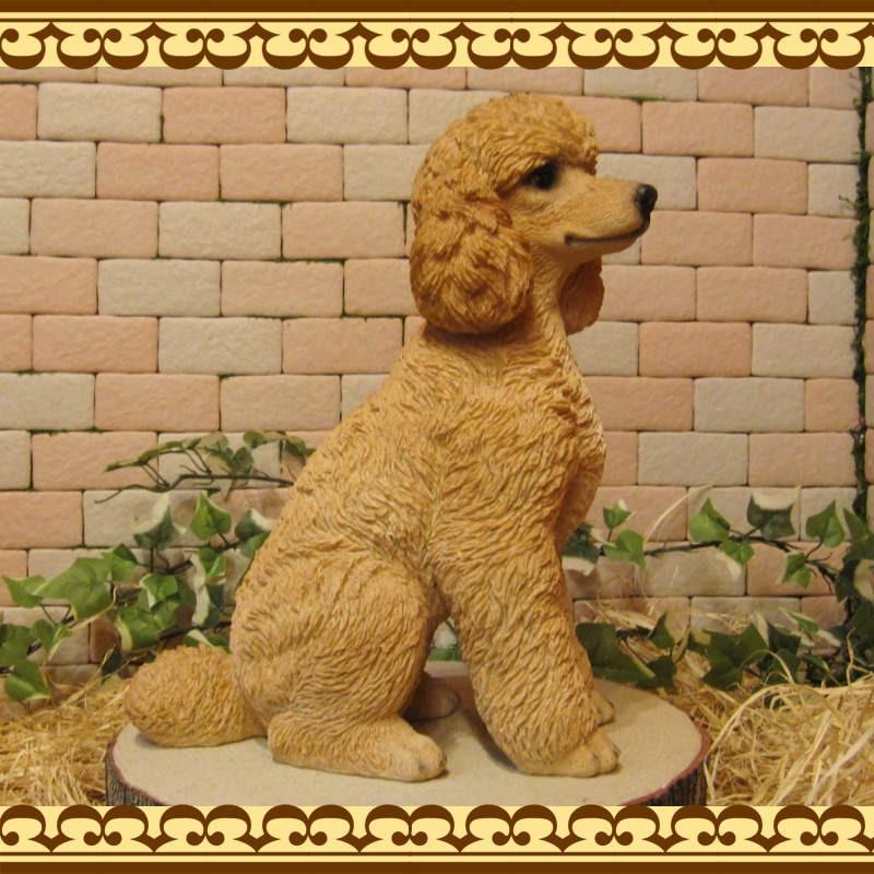 置物 動物 可愛い 犬の置物 プードル ラージサイズ リアル いぬの