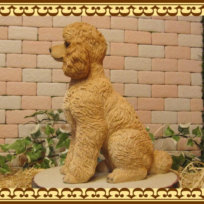 置物 動物 可愛い 犬の置物 プードル ラージサイズ リアル いぬの