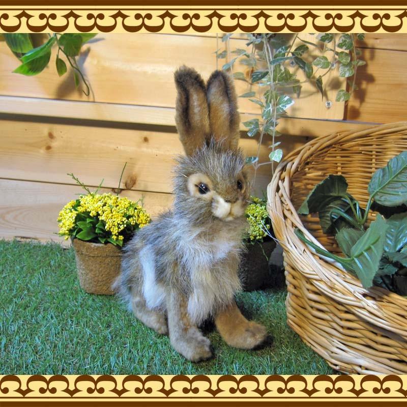 置物 動物 可愛い ウサギ ぬいぐるみ リアル オグロうさぎ Aタイプ