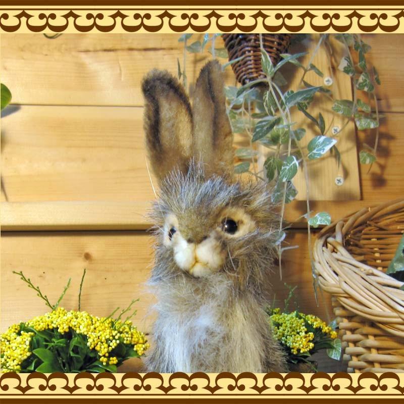 置物 動物 可愛い ウサギ ぬいぐるみ リアル オグロうさぎ Aタイプ
