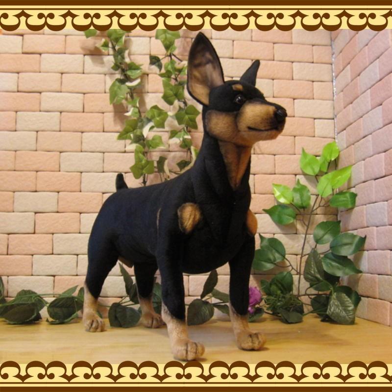 置物 動物 可愛い 犬 ぬいぐるみ ピンシャー リアル ドッグオブジェ