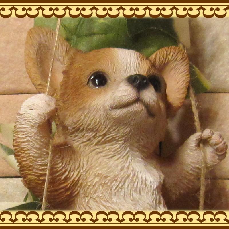 置物 動物 可愛い 犬の置物 チワワ リアル ブランコドッグ B 子いぬの