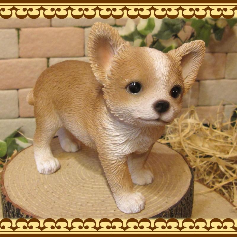 置物 動物 可愛い 犬の置物 チワワ スタンド スモールサイズ リアル 子