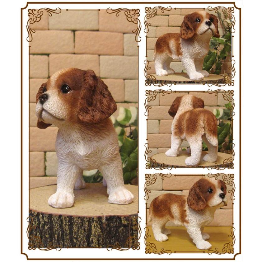 置物 動物 可愛い 犬の置物 キャバリア スタンド スモールサイズ