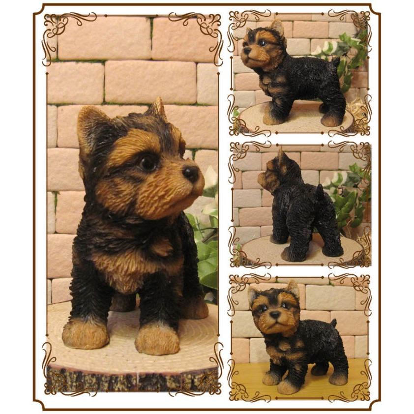 置物 動物 可愛い 犬の置物 ヨークシャーテリア スタンド スモール