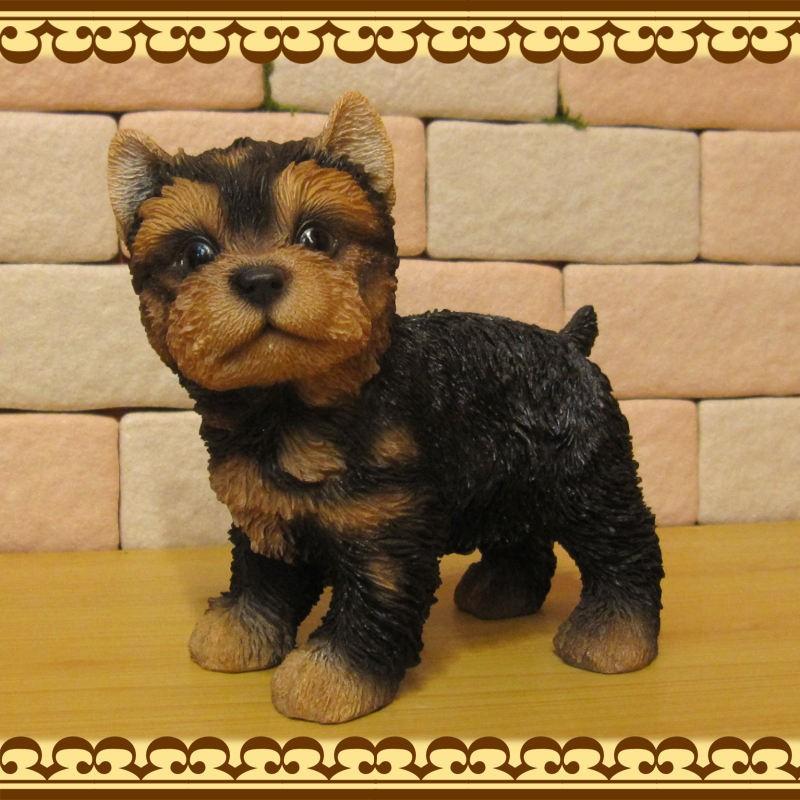 置物 動物 可愛い 犬の置物 ヨークシャーテリア スタンド スモール