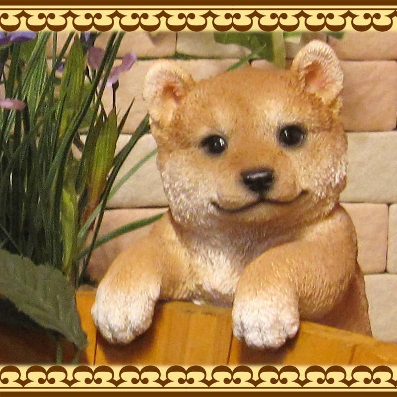 犬の置物 柴犬 リアルな犬の置物 ぶらさがりドッグ 子いぬのフィギア イヌのオブジェ ガーデニング 玄関先 陶器 雑貨の森 Ki Ra Ra Yahoo 店 通販 Yahoo ショッピング