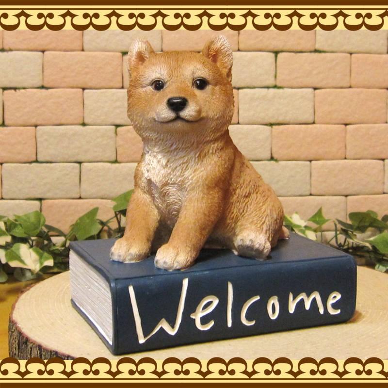 犬の置物 柴犬 ウエルカムブック ａ 座 日本犬 リアルな犬の置物 犬雑貨 子いぬのフィギア イヌのオブジェ ガーデニング 玄関先 陶器 雑貨の森 Ki Ra Ra Yahoo 店 通販 Yahoo ショッピング