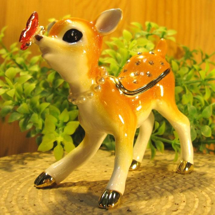 置物 動物 可愛い シカの置物 バンビ 小物入れ 鹿 しか 置物 動物 可愛い シカの置物 バンビ 小物入れ 鹿 しか