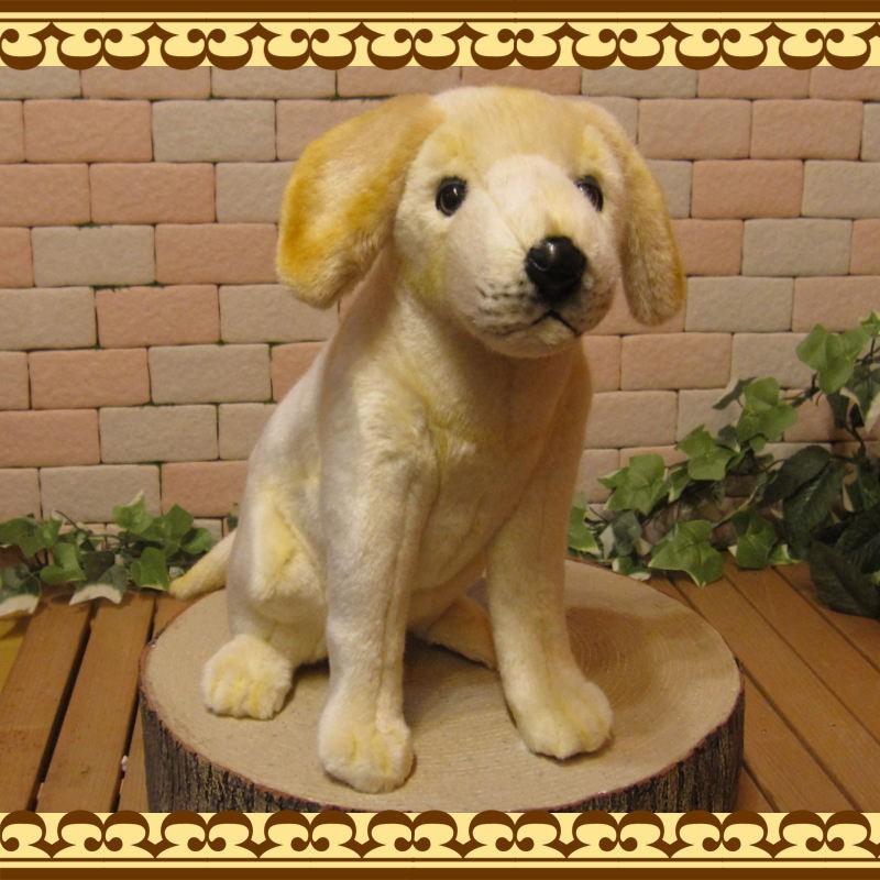 置物 動物 可愛い 犬 ぬいぐるみ ラブラドールレトリバー 座り リアル
