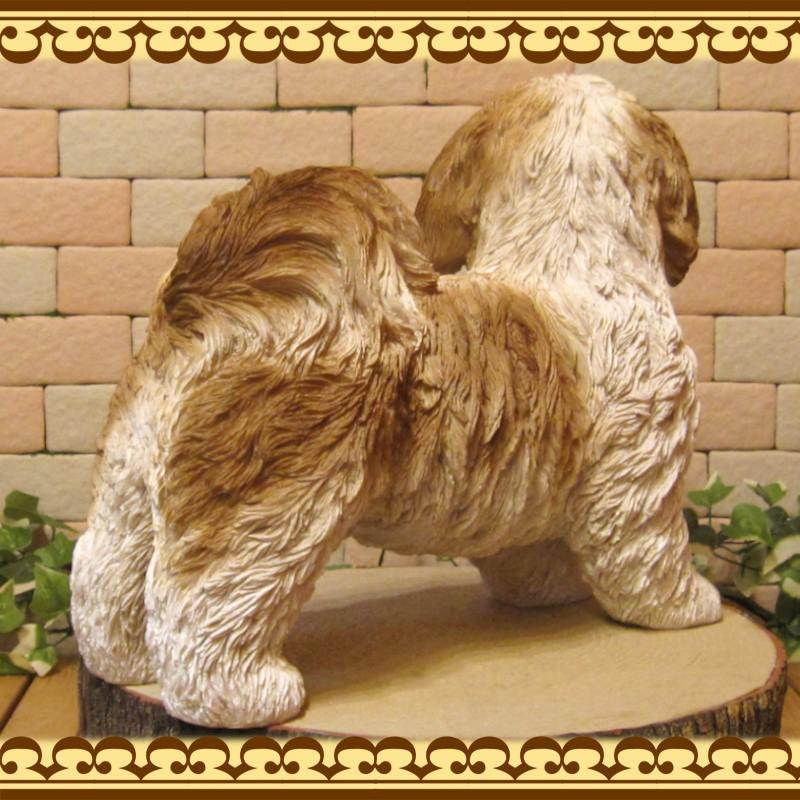 シーズー犬陶器製置物 シーズー 置物 子犬 陶器製 かわいい シー・ズー 犬の置き物