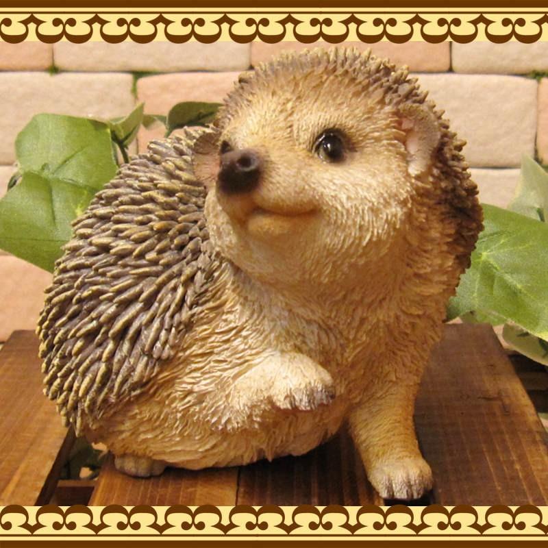 置物 動物 可愛い ハリネズミの置物 Dタイプ 振り向き ヘッジホッグ